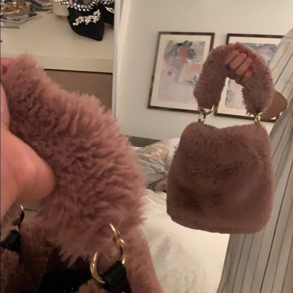 TOPSHOP Faux Fur Bag